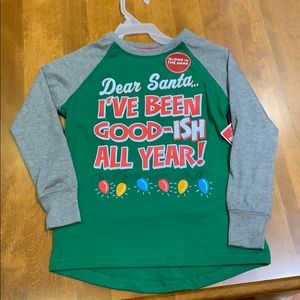 NWT SANTA LONG SLEEVE T-shirt Size 4/5